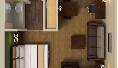 Estudio Deluxe, 1 cama de matrimonio grande con sofá cama, no fumadores