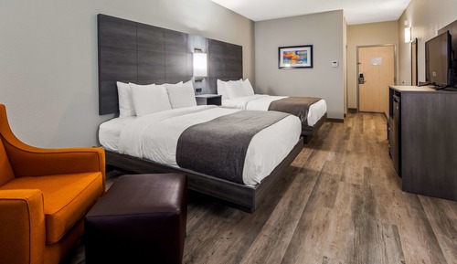 Habitación estándar, 2 camas de matrimonio, no fumadores, frigorífico y microondas