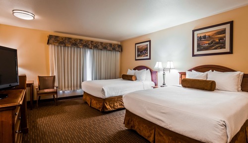 Habitación estándar, 2 camas de matrimonio, fumadores, frigorífico y microondas