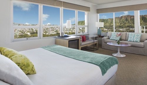 Habitación, 1 cama de matrimonio grande, balcón (Diamond Head View)