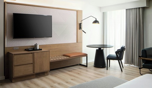 Suite junior, 1 cama de matrimonio grande con sofá cama (Mobility Accessible, Roll-In Shower)