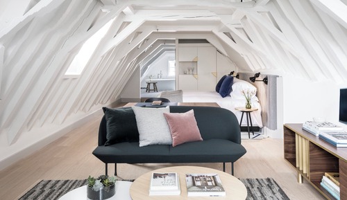 Suite, 1 cama de matrimonio grande con sofá cama