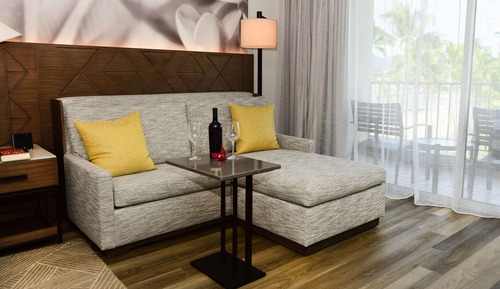 Habitación, 1 cama de matrimonio grande con sofá cama, vistas al mar