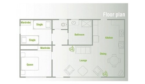 Cabaña, 2 habitaciones