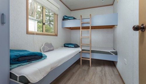 Cabaña, 2 habitaciones, frente a la playa (1 Queen, 1 Bunk and 1 Single Bed)