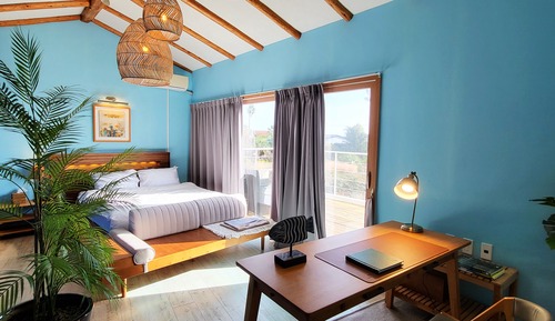 Habitación de lujo doble, 1 cama de matrimonio grande, balcón, vistas al mar