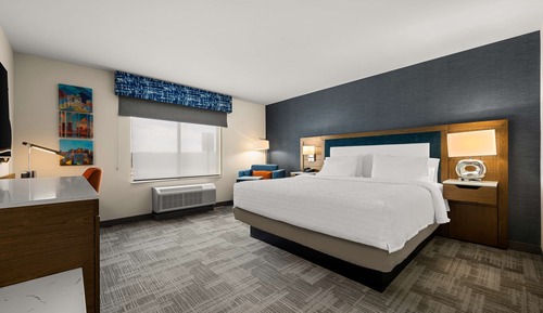 Habitación, 1 cama de matrimonio grande, frigorífico y microondas