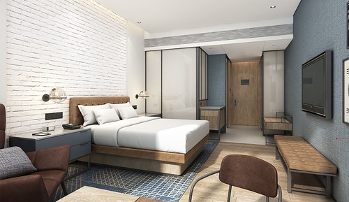 Habitación estándar, 1 cama de matrimonio grande, vistas a la ciudad