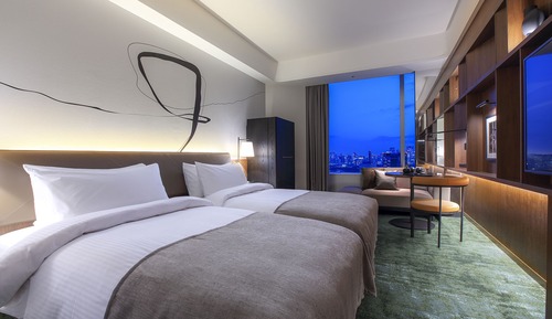 Habitación ejecutiva con 2 camas individuales, no fumadores (39-41F,Kids under 6:Charge BF fee)