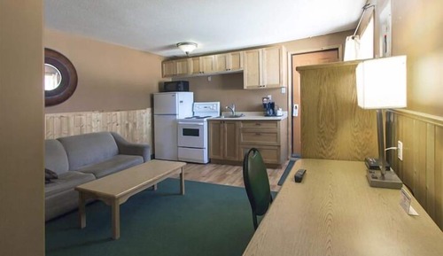 Habitación, 1 cama de matrimonio con sofá cama, cocina básica