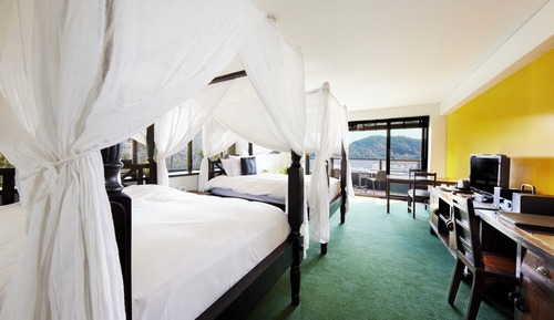 Habitación superior con 2 camas individuales, varias camas, no fumadores, vistas al mar