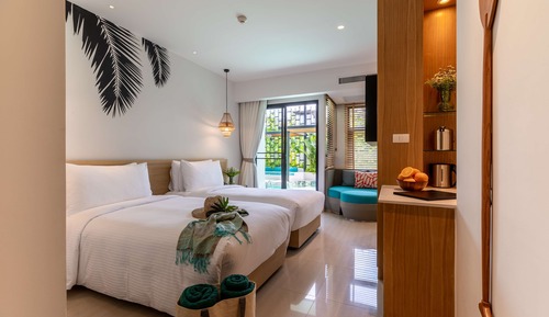 Habitación Deluxe, 2 camas individuales, acceso a la piscina