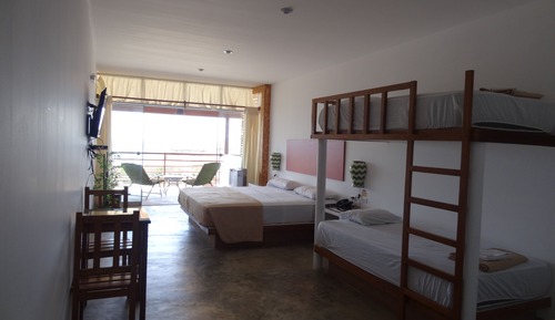 Habitación familiar, vistas al mar