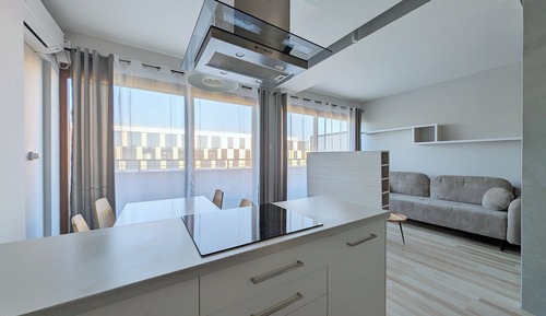 Suite estudio panorámica, 1 cama de matrimonio con sofá cama, balcón (Air Condition)