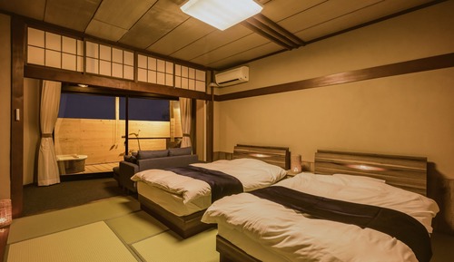 Habitación superior, no fumadores (10 Tatami with Open-air Bath, No View)