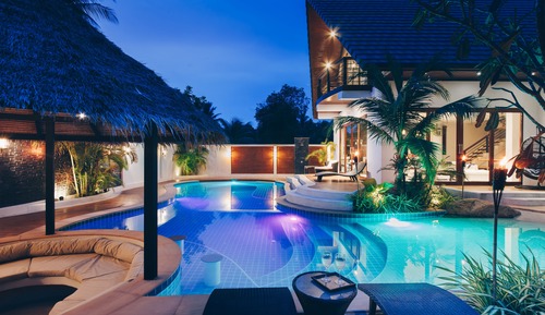Villa de lujo, 4 habitaciones, vistas a la piscina, junto a la piscina