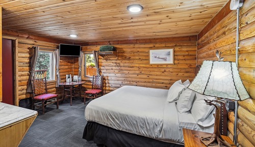Cabaña clásica, 1 cama de matrimonio grande, junto a la montaña