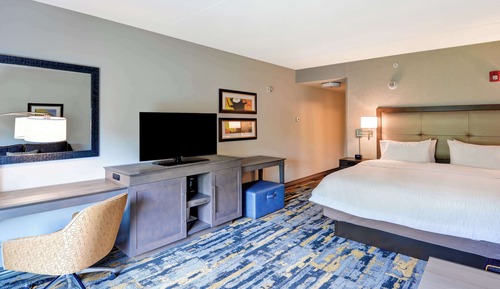 Habitación, 1 cama de matrimonio grande, no fumadores (mob/hearing acc w/ roll-in shower)