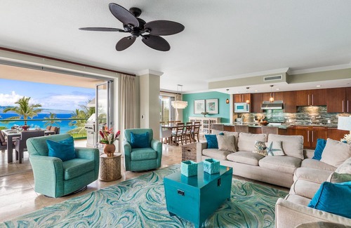 Honokowai Condominio | Maui Resort Rentals: Honua Kai Konea 351, 3BR con vistas directas al mar + B. B.Q. en el balcón!