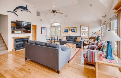 Rodanthe Casa | ¡Diversión con vista al mar para toda la familia, olas! Piscina, Bañera de hidromasaje, Sala de juegos, Se aceptan perros