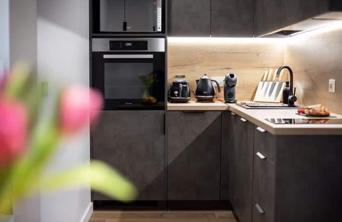 Business District Apartamento | Business-Class 1BR in Central Vilnius, Free Parking, Fast Wi-Fi, Workspace