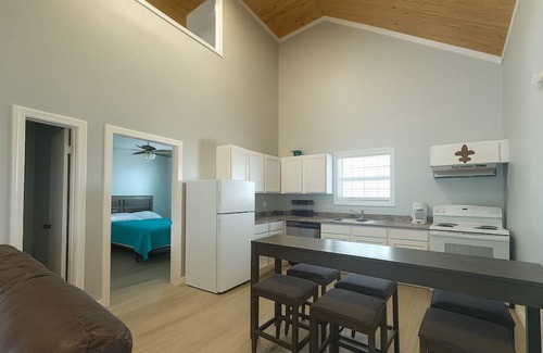 Golden Meadow Casa | Waterfront Camp with Loft, Private Dock & Plenty of Parking