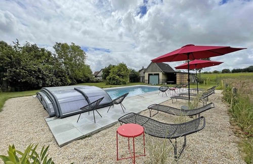 Mantilly Cabaña | Casa espaciosa con spa y jardín en el bocage normando