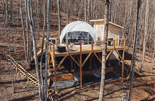 Todd Cabina | Tiny Treepod - Hot Tub, Views, Romantic Oasis