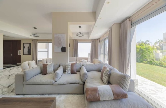 villa with garden in palm hills compound