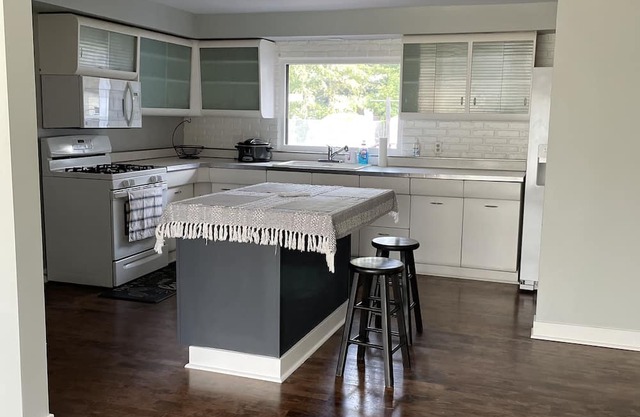 Una casa tipo rancho a las afueras de Chicago.