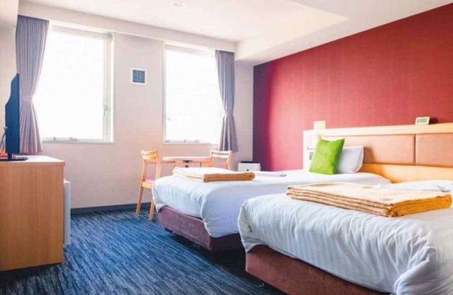 Nonsmoking Standard twin 2 persons Small bowl style breakfast buffet included / Aira Kagoshima