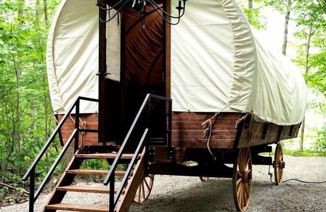 Luxury Conestoga Wagon, Perfect for a Weekend Glamping Escape from Dayton, Ohio
