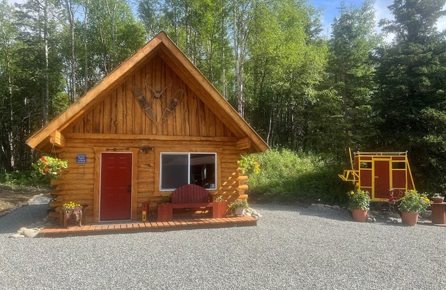 Cowboy Cabin -tucked into the woods near Hatcher Pass Recreation Area.