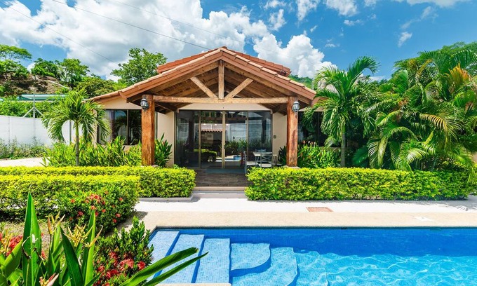 Potrero Villa | Tropical 2-Villa Property w Pool - 2km from the beach! Pets welcome.