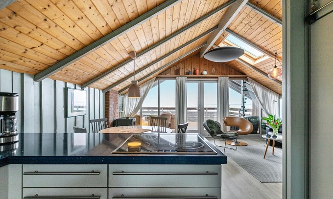 Bockholm Apartamento | Holiday home 'Ferienhaus Bellevue' - Spectacular sea view over the fjord to Denmark