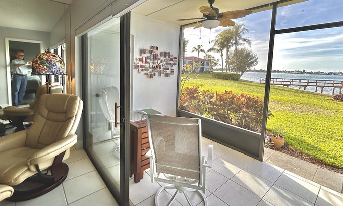 Casa del Mar Condominio | Waterfront condo with bay view, pool, patio, & W/D - calendar month rental