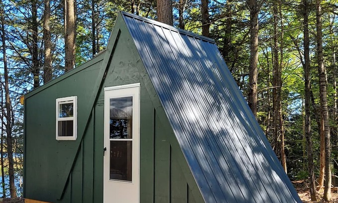 Mariaville Cabina | Glamping Downeast - Acadia 4 - Tiny House A frame secluded deep in the woods