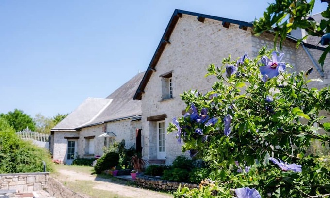Mer Apartamento | Apartamento 'Gîte Du Moulin Béchereau' con Terraza Privada, Jardín Compartido y Wi-Fi